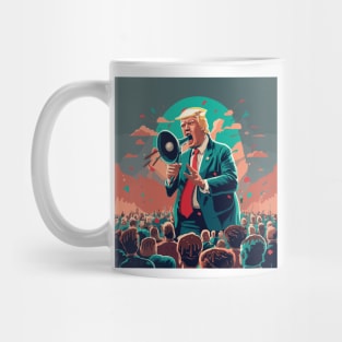 Donald Trump Spouting out Filth- Megaphone Head Mug